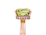 Rose gold Fancy Yellow Asscher  Cut Solitaire Engagement Ring with Four-Prong Setting on a Classic Band_5