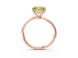 Rose gold Fancy Yellow Asscher  Cut Solitaire Engagement Ring with Thin Band and Four-Prong Setting_23
