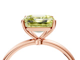 Rose gold Fancy Yellow Asscher  Cut Solitaire Engagement Ring with Thin Band and Four-Prong Setting_24
