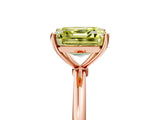 Rose gold Fancy Yellow Asscher  Cut Solitaire Engagement Ring with Thin Band and Four-Prong Setting_25