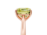 Rose gold Fancy Yellow Asscher  Cut Solitaire Ring with Cathedral Band and Four-Prong Setting_5