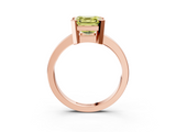Rose gold Fancy Yellow Asscher  Cut Solitaire Ring with Four-Prong Setting and Classic Band_20