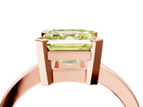 Rose gold Fancy Yellow Asscher  Cut Solitaire Ring with Four-Prong Setting and Classic Band_21