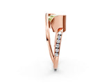 Rose gold Fancy Yellow Asscher Cut Solitaire Tension-Set Diamond Split Shank Ring_2