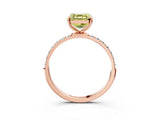 Rose gold Fancy Yellow Asscher  Diamond Pavé Band with Six-Prong Setting_18