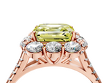 Rose gold Fancy Yellow Asscher  Halo Split Shank Diamond Engagement Ring with Pave Band and Four-Prong Setting_21