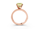 Rose gold Fancy Yellow Asscher  Milgrain Pave Diamond Engagement Ring with Four-Prong Setting_3