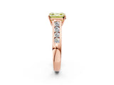 Rose gold Fancy Yellow Asscher  Solitaire Channel-Set Diamond Engagement Ring with Four-Prong Setting_35