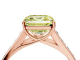 Rose gold Fancy Yellow Asscher  Solitaire Channel-Set Diamond Engagement Ring with Four-Prong Setting_37
