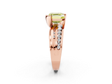 Rose gold Fancy Yellow Asscher  Solitaire Channel-Set Split Shank Ring with Tension Prong Setting_5