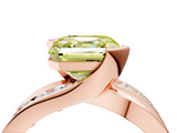 Rose gold Fancy Yellow Asscher  Solitaire Channel-Set Split Shank Ring with Tension Prong Setting_7