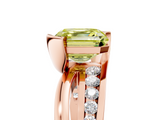 Rose gold Fancy Yellow Asscher  Solitaire Channel-Set Split Shank Ring with Tension Prong Setting_8