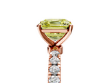 Rose gold Fancy Yellow Asscher  Solitaire Diamond Pavé Band with Four-Prong Setting_5