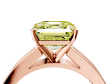 Rose gold Fancy Yellow Asscher  Solitaire Diamond Ring with Channel-Set Band and Four-Prong Setting_29