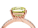 Rose gold Fancy Yellow Asscher  Solitaire Diamond Ring with Channel Set Band and Six-Prong Setting_50