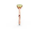 Rose gold Fancy Yellow Asscher  Solitaire Diamond Ring with Four-Prong Setting and Classic Band_22