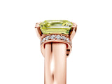 Rose gold Fancy Yellow Asscher  Solitaire Diamond Ring with Pave Band and Six-Prong Setting_34