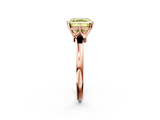 Rose gold Fancy Yellow Asscher  Solitaire Diamond Ring with Six-Prong Setting on a Classic Band_39