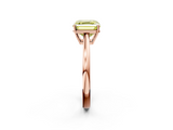 Rose gold Fancy Yellow Asscher  Solitaire Diamond Ring with Split Shank and Four-Prong Setting_39