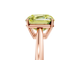 Rose gold Fancy Yellow Asscher  Solitaire Diamond Ring with Split Shank and Four-Prong Setting_42