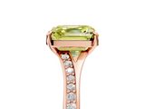 Rose gold Fancy Yellow Asscher  Solitaire Pavé Band with Four-Prong Setting_39