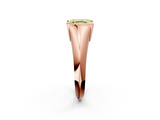 Rose gold Fancy Yellow Asscher  Solitaire Tension Set Diamond Ring_56