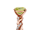 Rose gold Fancy Yellow Asscher  Solitaire Twisted Band with Pavé Accents and Four-Prong Setting_26