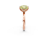 Rose gold Fancy Yellow Asscher  and Emerald Cut Toi Moi Ring with Prong Setting_53