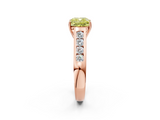 Rose gold Fancy Yellow Cushion  Brilliant Channel-Set Solitaire Ring with Four-Prong Setting_38