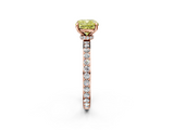 Rose gold Fancy Yellow Cushion  Brilliant Pavé Band Solitaire with Four-Prong Setting_59