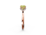 Rose gold Fancy Yellow Cushion  Brilliant Solitaire Engagement Ring with Six-Prong Setting and Classic Band_22