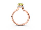 Rose gold Fancy Yellow Cushion  Brilliant Solitaire Engagement Ring with Six-Prong Setting and Classic Band_23