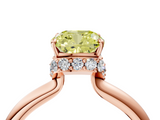 Rose gold Fancy Yellow Cushion  Brilliant Solitaire Engagement Ring with Six-Prong Setting and Classic Band_24