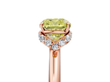 Rose gold Fancy Yellow Cushion  Brilliant Solitaire Engagement Ring with Six-Prong Setting and Classic Band_25