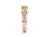Rose gold Fancy Yellow Cushion  Brilliant Solitaire with Side Stones on a Pave Band and Four-Prong Setting_26