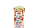 Rose gold Fancy Yellow Cushion  Brilliant Solitaire with Side Stones on a Pave Band and Four-Prong Setting_29