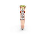 Rose gold Fancy Yellow Cushion  Brilliant Solitaire with Side Stones on a Pave Band and Four-Prong Setting_39