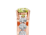 Rose gold Fancy Yellow Cushion  Brilliant Solitaire with Side Stones on a Pave Band and Four-Prong Setting_42