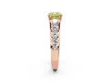 Rose gold Fancy Yellow Cushion Cut Brilliant Diamond Pavé Band with Six-Prong Setting_2