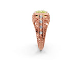 Rose gold Fancy Yellow Cushion Cut Brilliant Milgrain Filigree Diamond Ring with Square Prong Setting_14