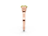 Rose gold Fancy Yellow Cushion Cut Brilliant Solitaire Diamond Ring with Channel Set Band and Bar Prong Setting_2