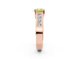 Rose gold Fancy Yellow Cushion Cut Cut Channel Set Solitaire Ring with Four-Prong Setting_2