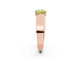 Rose gold Fancy Yellow Cushion Cut Cut Diamond Channel Set Solitaire Ring with Four-Prong Setting_2