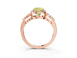 Rose gold Fancy Yellow Cushion Cut Cut Halo Diamond Infinity Band with Four-Prong Setting_3