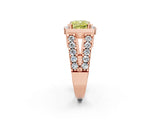 Rose gold Fancy Yellow Cushion Cut Cut Halo Split Shank Prong Set Ring_2