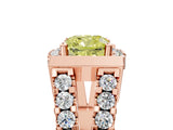 Rose gold Fancy Yellow Cushion Cut Cut Halo Split Shank Prong Set Ring_5