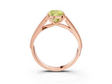 Rose gold Fancy Yellow Cushion Cut Cut Pave Split Shank Engagement Ring with Four-Prong Setting_3