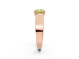 Rose gold Fancy Yellow Cushion Cut Diamond Channel Set Solitaire Ring with Four-Prong Setting_14