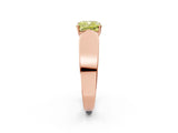 Rose gold Fancy Yellow Cushion Cut Diamond Channel Set Solitaire Ring with Four-Prong Setting_26