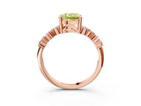 Rose gold Fancy Yellow Cushion Cut Diamond Cluster Pavé Band with Four-Prong Setting_15